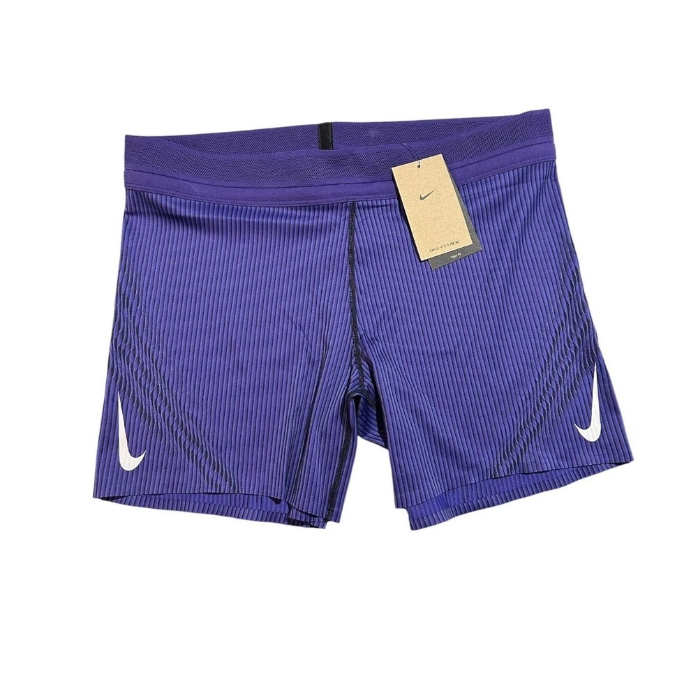 Nike Aeroswift ADV Compression Running Shorts Womens Medium Purple FN3271 510